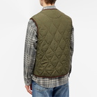 Drake's Men's Quilted Vest in Olive