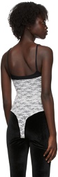 Kathryn Bowen Black & White Lace Tank Bodysuit