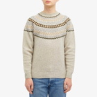Country Of Origin Men's Soho Fairisle Knit Jumper in Biscuit