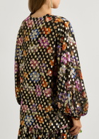 Borgo DE Nor Stellan Fil-coupé Floral-print Chiffon top Multicoloured