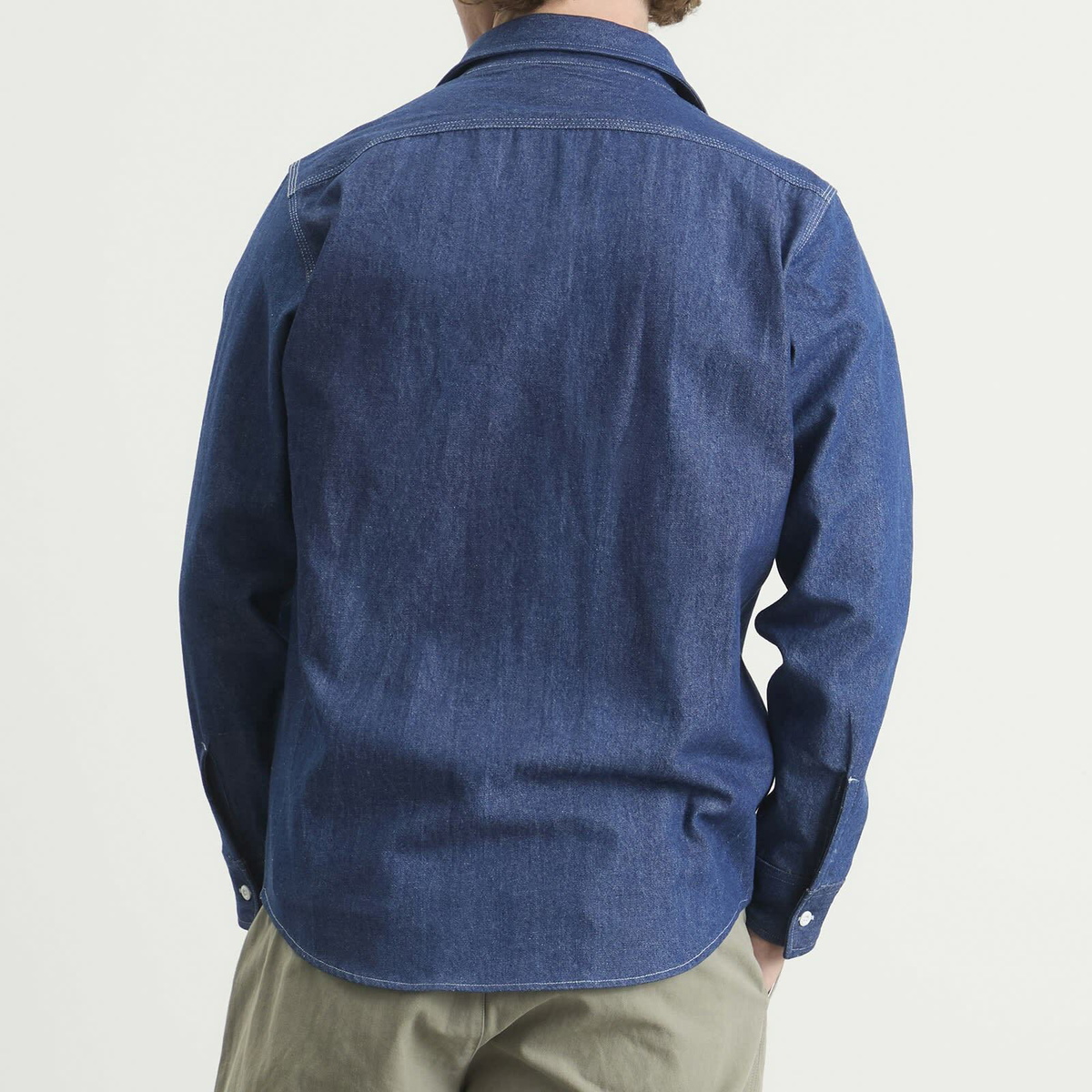 Randy's Garments Men's Randy’s Garments INC. 3 Pocket Work Shirt in Double Washed Denim