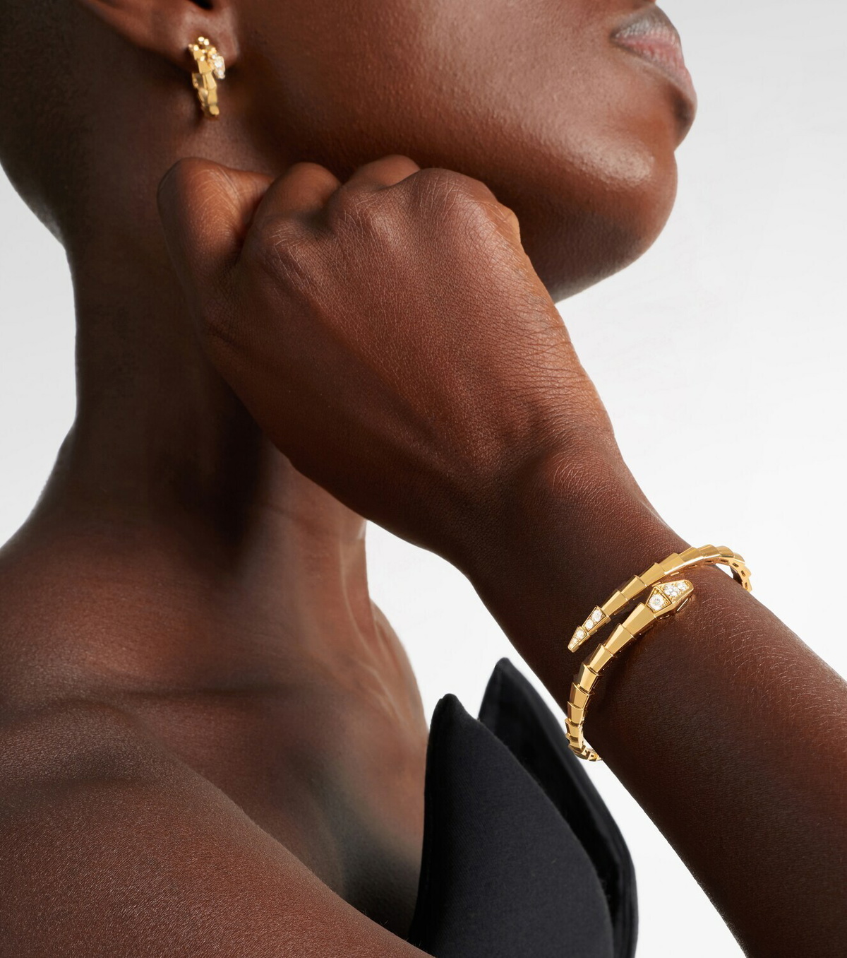 Bvlgari Serpenti Viper 18kt gold bracelet with diamonds