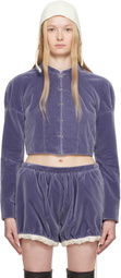 COLLEEN ALLEN Purple Velvet Bodice Jacket
