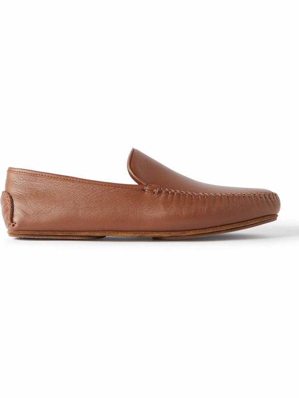 Photo: Manolo Blahnik - Mayfair Leather Driving Shoes - Brown
