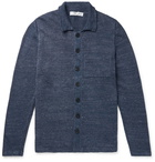 Inis Meáin - Mélange Linen Cardigan - Blue