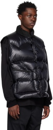 mastermind WORLD Black Rocky Mountain Featherbed Co. Edition Leather Down Vest