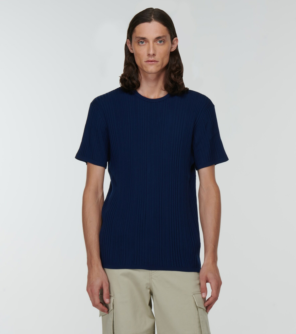 King & Tuckfield - Ribbed wool T-shirt