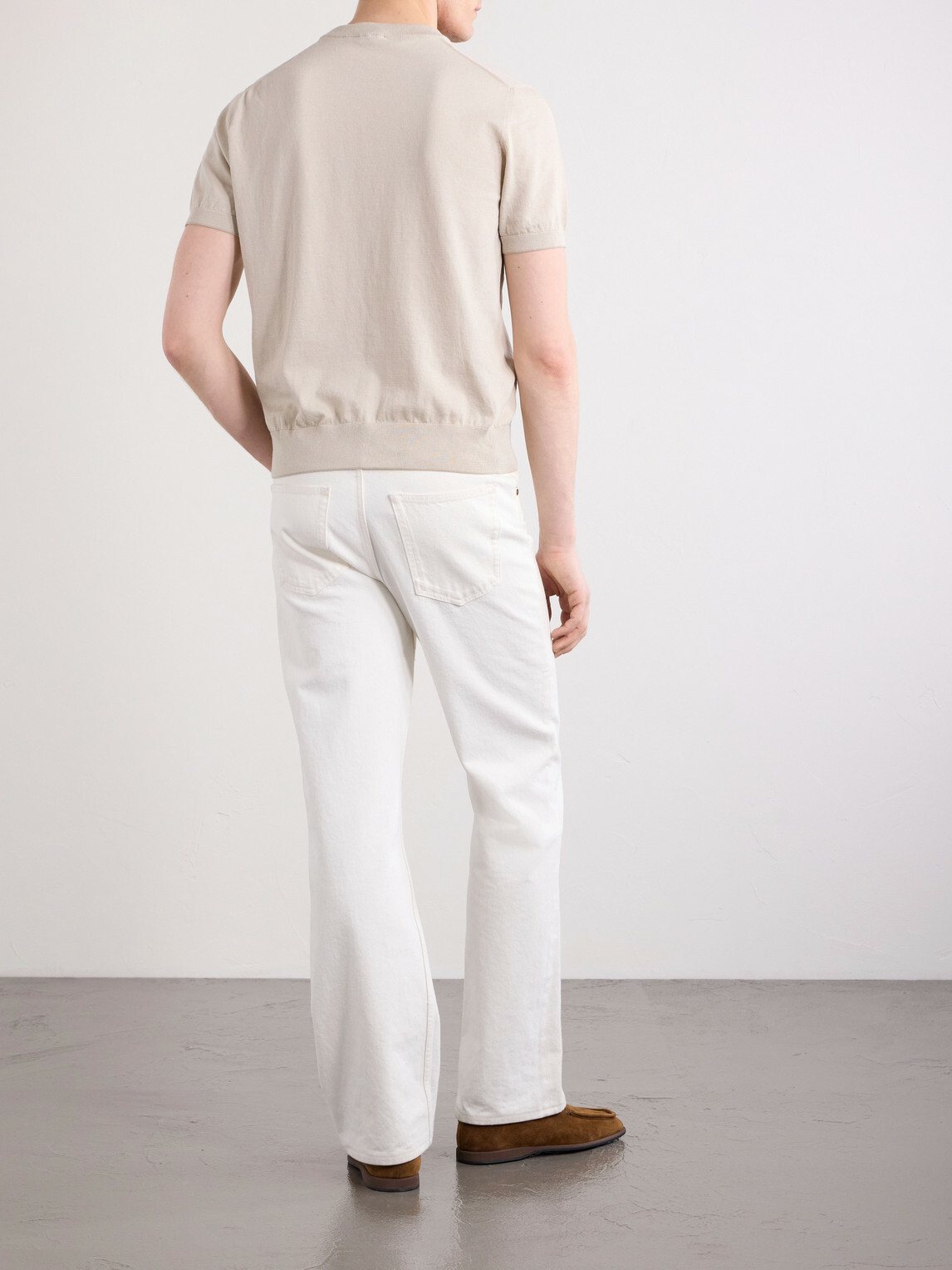 Brioni - Knitted Cotton T-Shirt - Neutrals