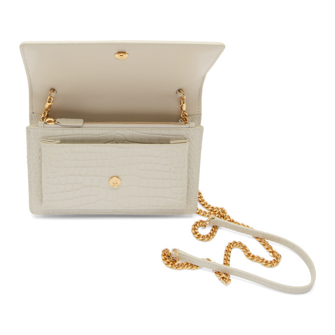 Sunset Chain Wallet Shoulder Bag, Gold Hardware