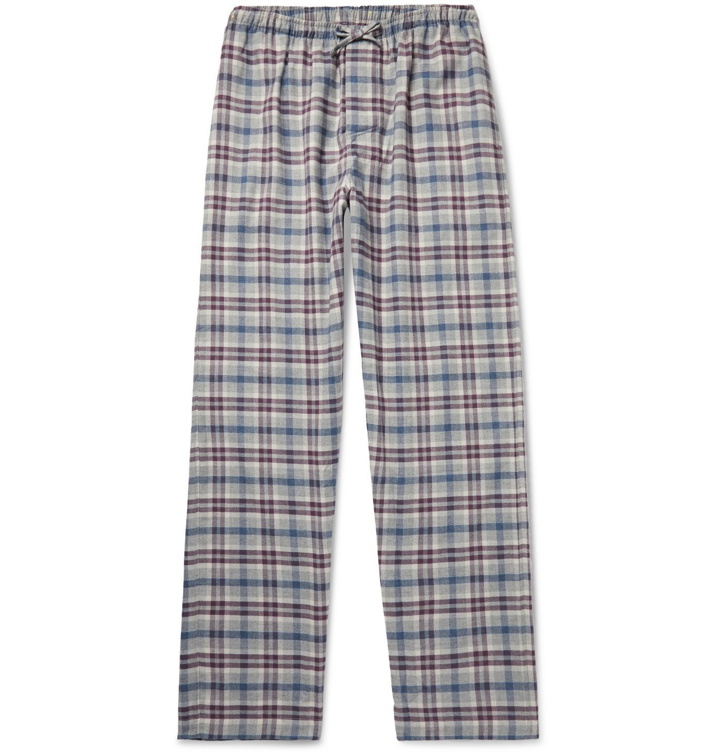 Photo: Zimmerli - Heritage Checked Cotton and Wool-Blend Pyjama Trousers - Multi