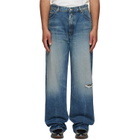MM6 Maison Margiela Blue Straight-Leg Jeans