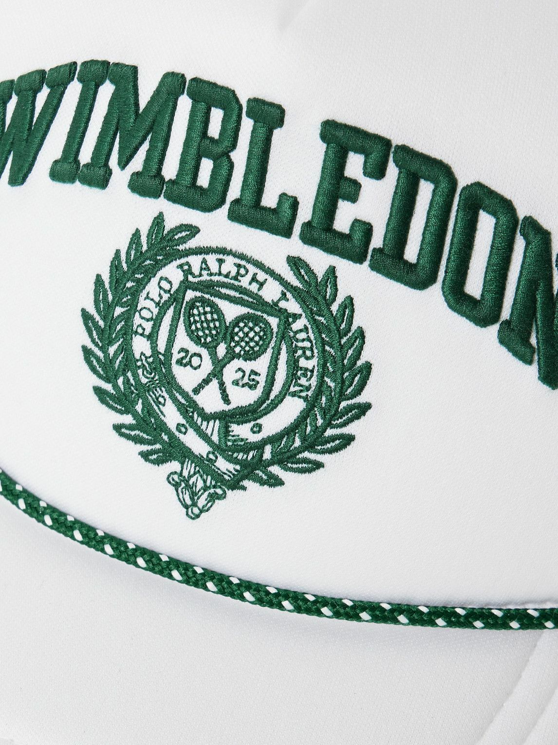 Polo Ralph Lauren - Wimbledon Logo-Embroidered Scuba and Mesh Trucker Cap