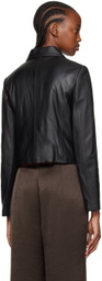 Vince Black Asymmetric Leather Jacket