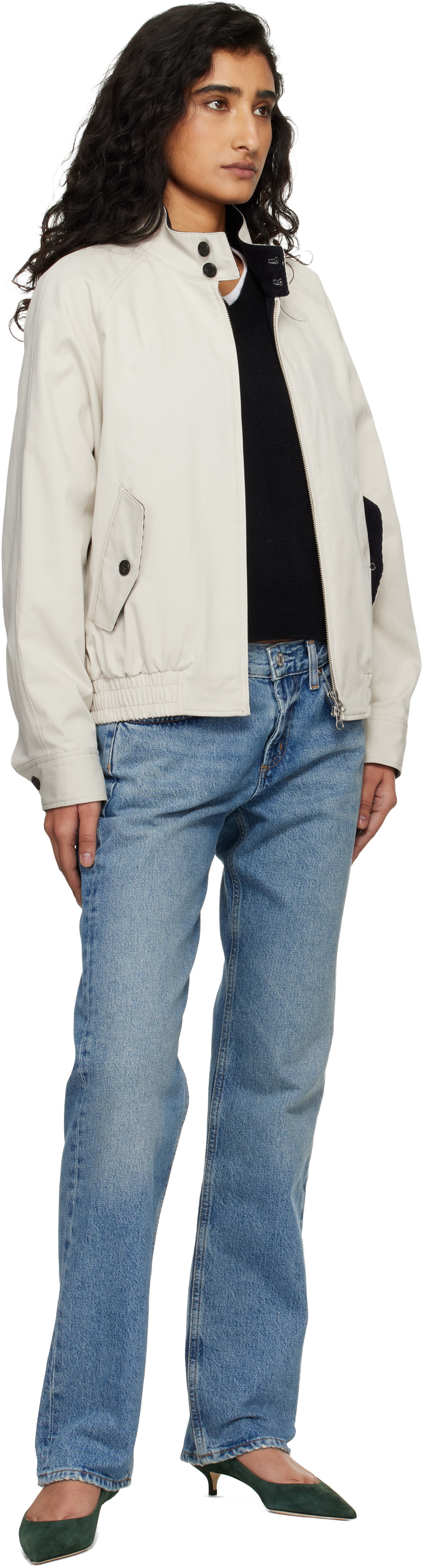 Dunst Beige Modern Harrington Jacket