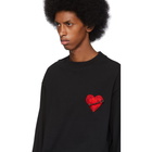 Palm Angels Black Pin My Heart Long Sleeve T-Shirt