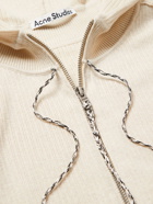 Acne Studios - Kobano Ribbed-Knit Hoodie - Neutrals