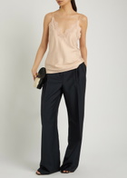 Rohe Wool-blend Straight-leg Trousers Navy