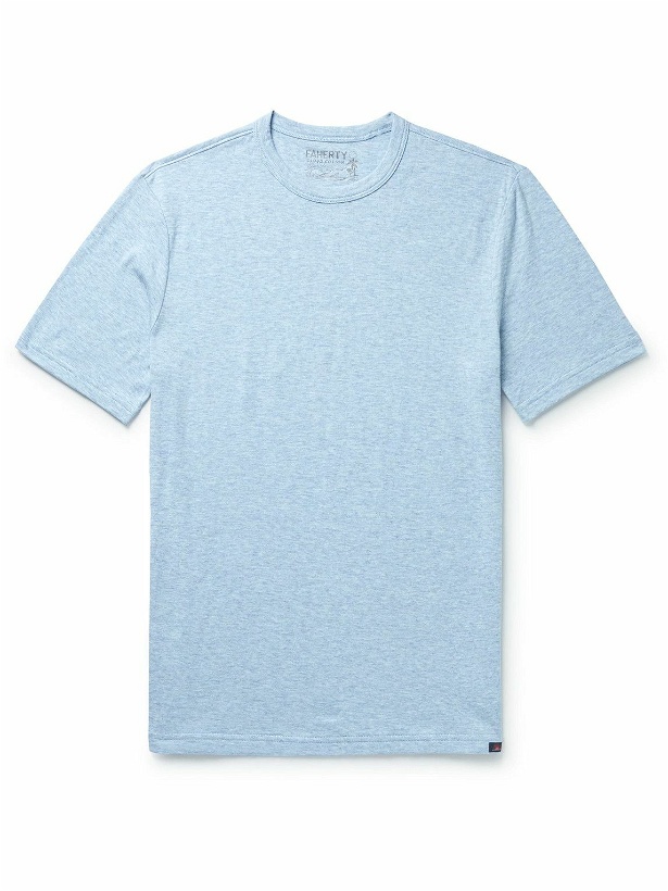 Photo: Faherty - Cloud Pima Cotton and Modal-Blend Jersey T-Shirt - Blue