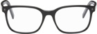 ZEGNA Black Rectangular Glasses