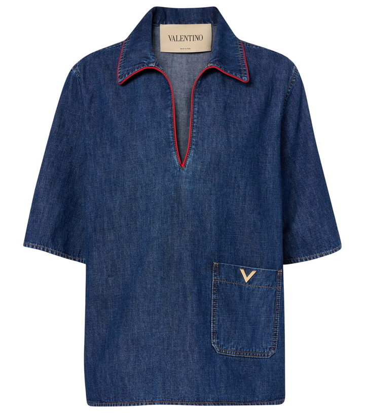 Photo: Valentino VGold denim top