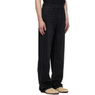 BALMAIN Black Monogram Loose Jeans