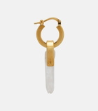 La DoubleJ Pillar gold-plated pendant earrings