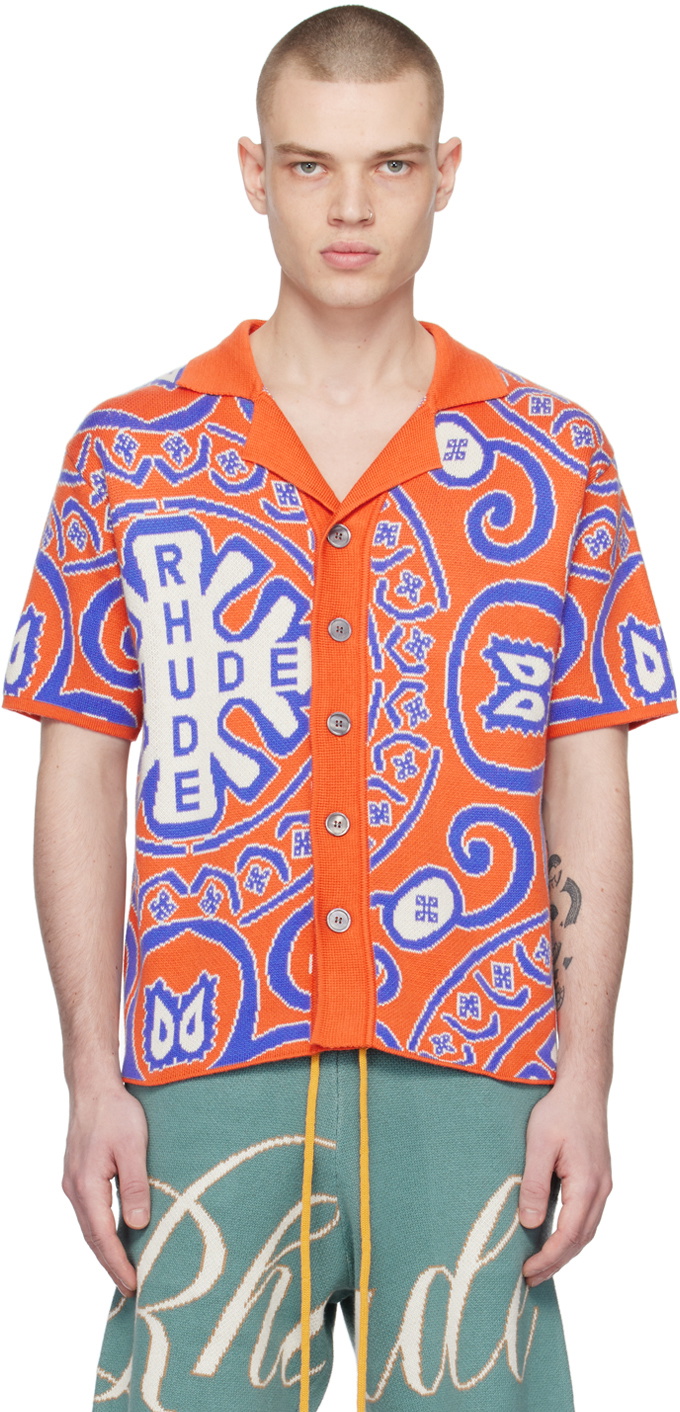 Rhude Orange Tile Shirt Rhude