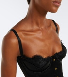 Maria Lucia Hohan Samya lace-trimmed satin bustier top