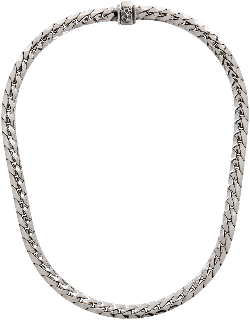 【関税込み】Emanuele Bicocchi シルバー Crochet ネックレス Emanuele Bicocchi Gold Crochet Y-Shaped Necklace Emanuele