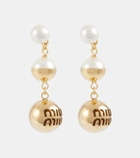 Miu Miu Faux pearl drop earrings