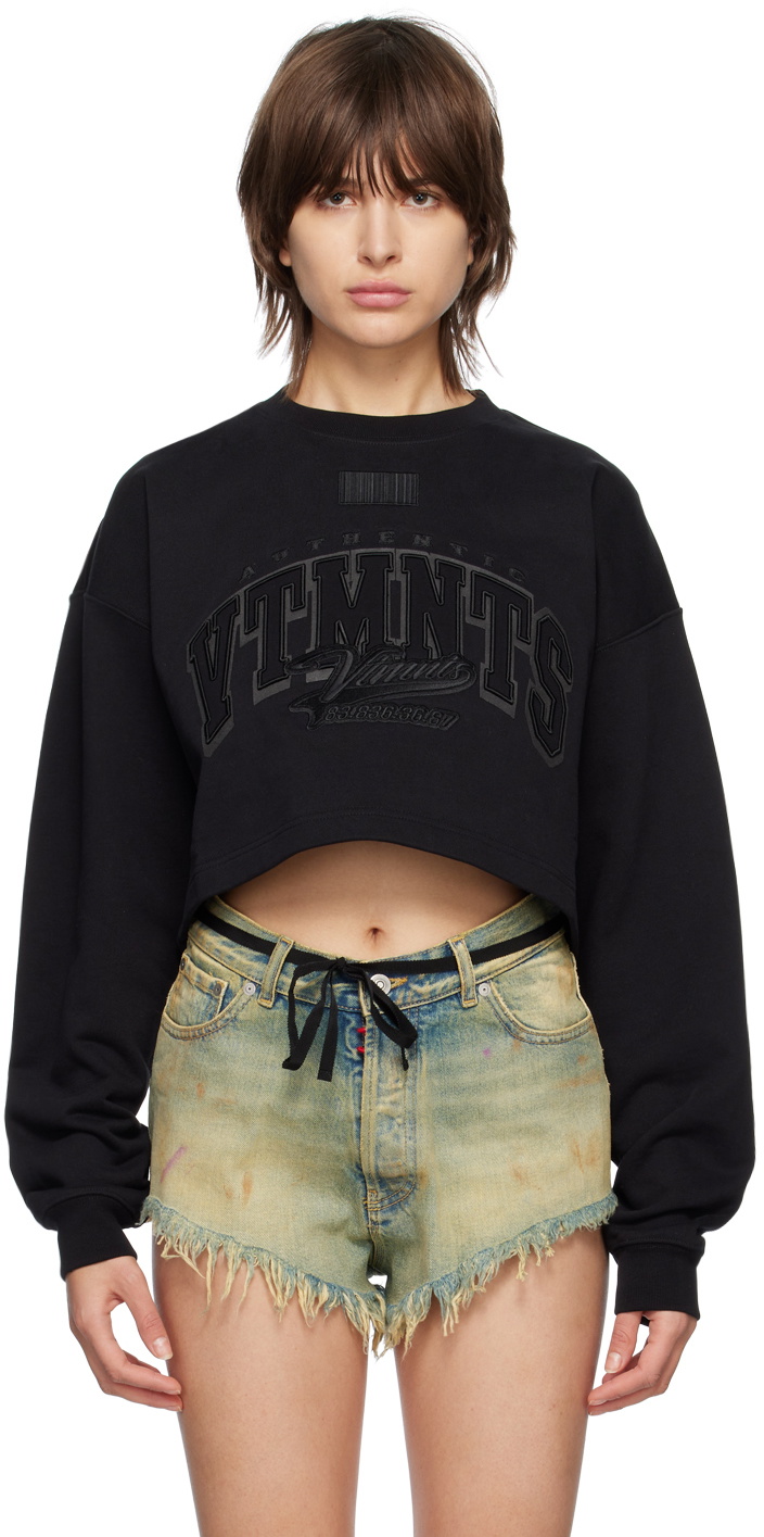 Cropped best sale college sweatshirt