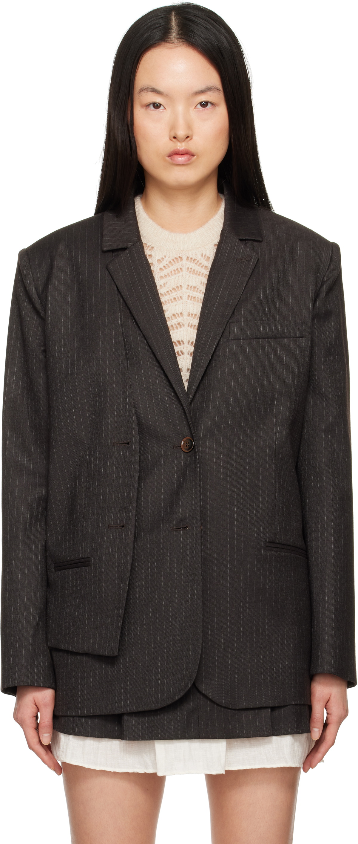 The Garment Brown Denver Vest Blazer