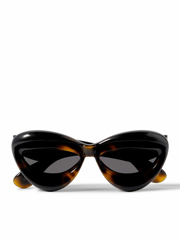 Photo: LOEWE - Injected Round-Frame Tortoiseshell Acetate Sunglasses
