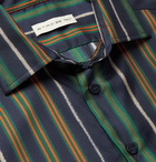 Etro - Striped Silk-Twill Shirt - Green