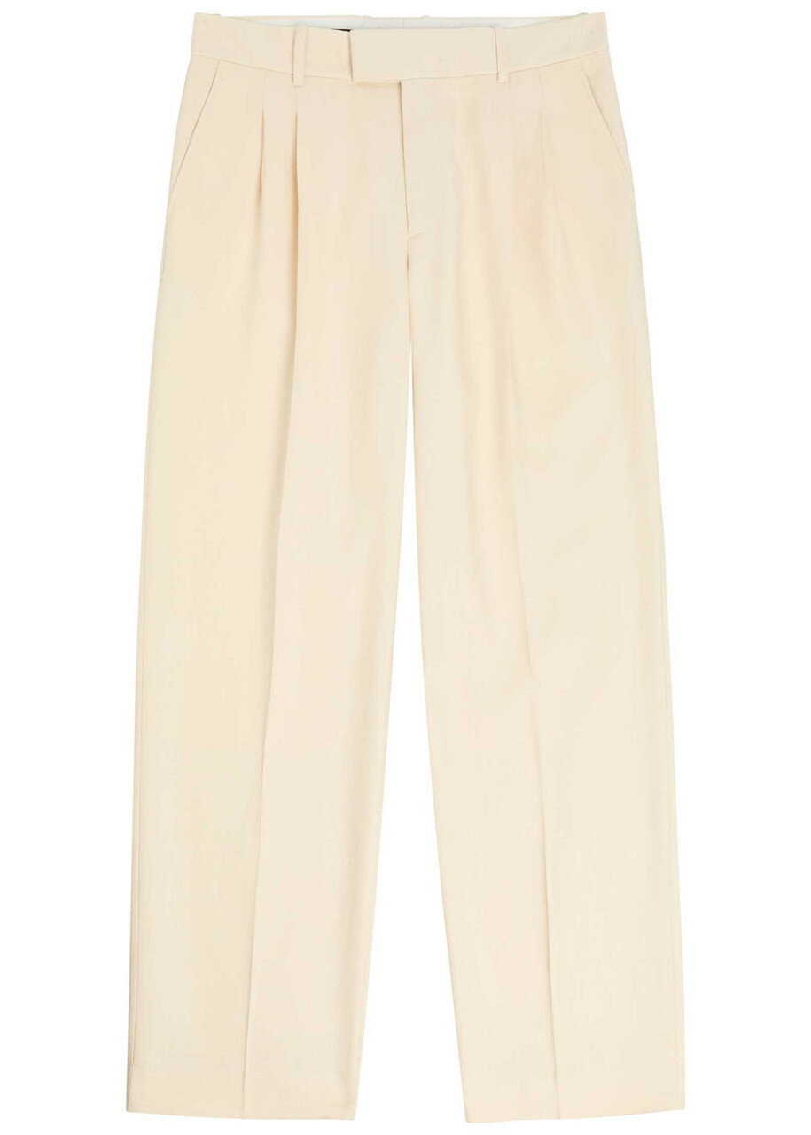DRÔLE DE Monsieur Pantalon Golfeur Logo-embroidered Woven Trousers Off White