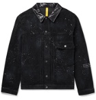 Moncler Genius - 7 Moncler Fragment Shell-Trimmed Paint-Splattered Cotton-Corduroy Jacket - Black