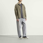 BEAMS Men's Wide Pleated Taper Denim Jeans in Grey