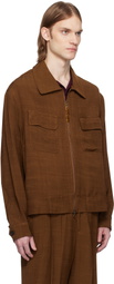 CMMN SWDN Brown Isola Blouson Jacket