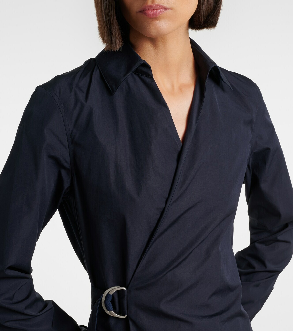 Loewe Draped cotton wrap dress