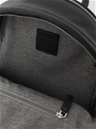 Zegna - Logo-Appliquéd Full-Grain Leather Backpack