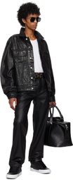 AMIRI Black Waxed MA Qaud Denim Jacket