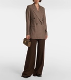 Savette Symmetry Pochette suede tote bag