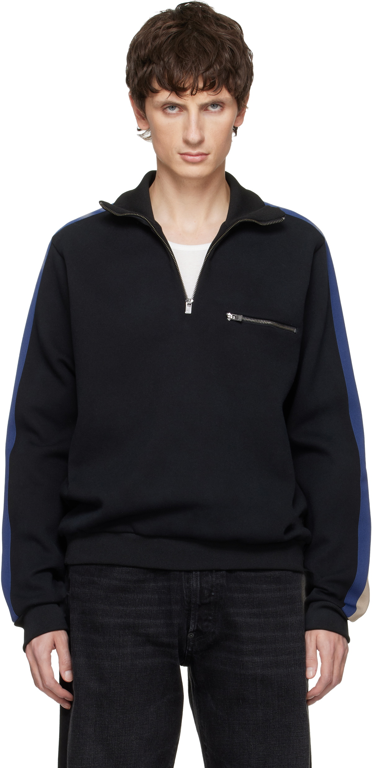 Maison Margiela Black Taped Sweatshirt Maison Margiela