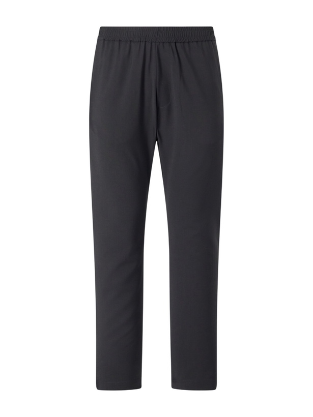 Photo: Barena - Riobarbo Straight-Leg Virgin Wool Drawstring Trousers - Black