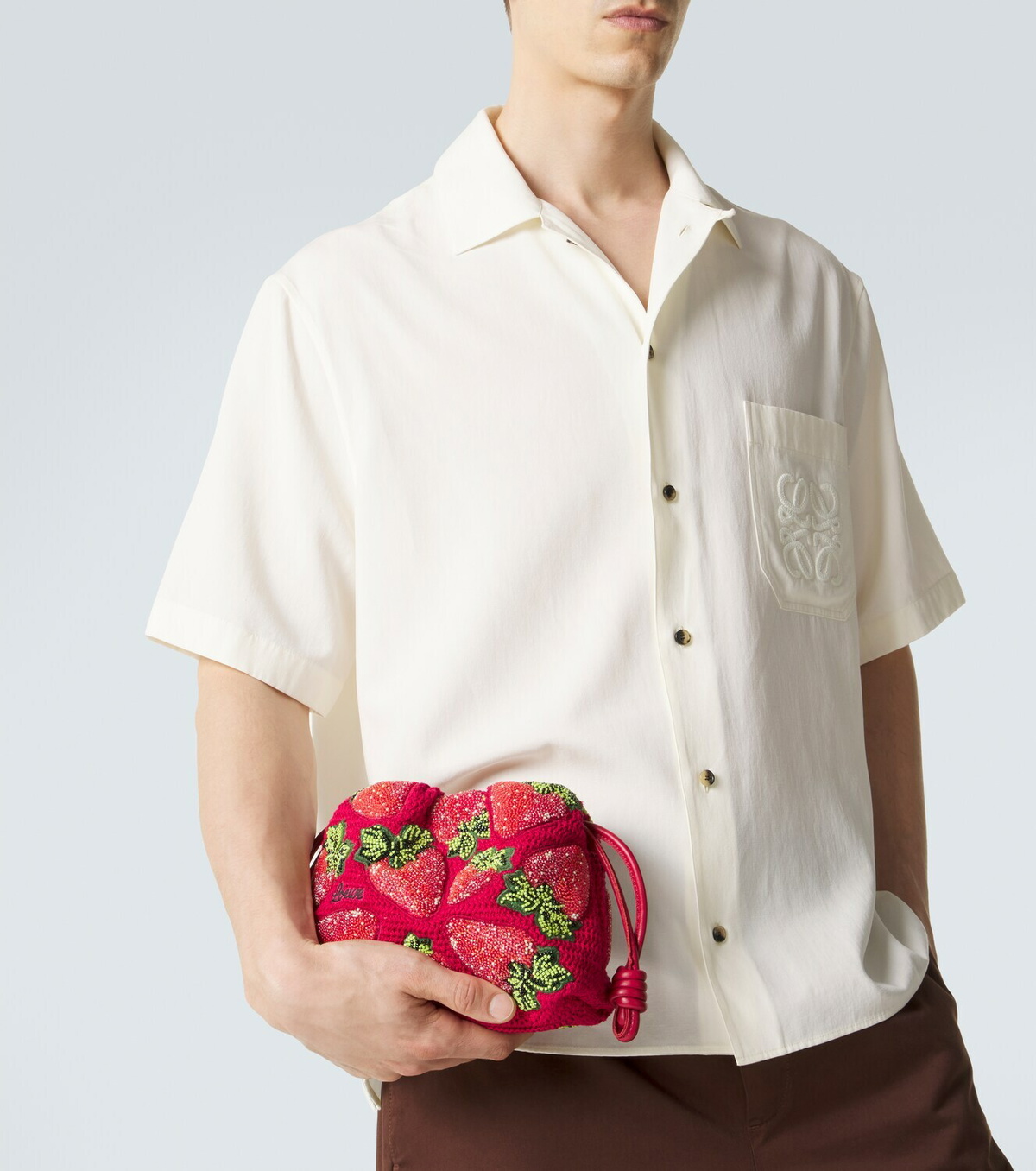 Loewe Paula's Ibiza Flamenco Mini beaded clutch