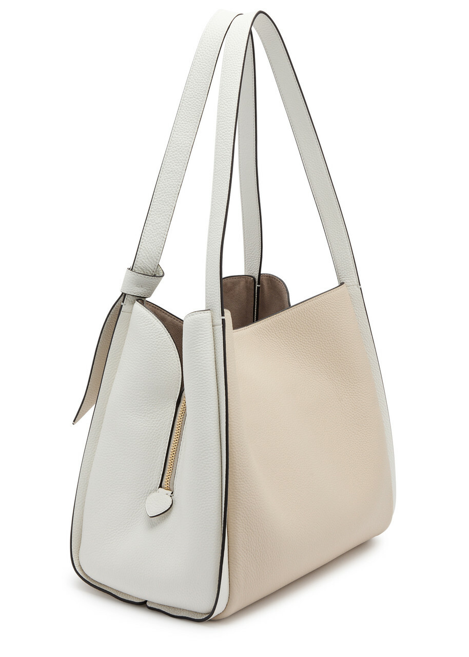 Kate Spade New York Knott Large Colour-blocked Leather Shoulder bag - Cream - One Size