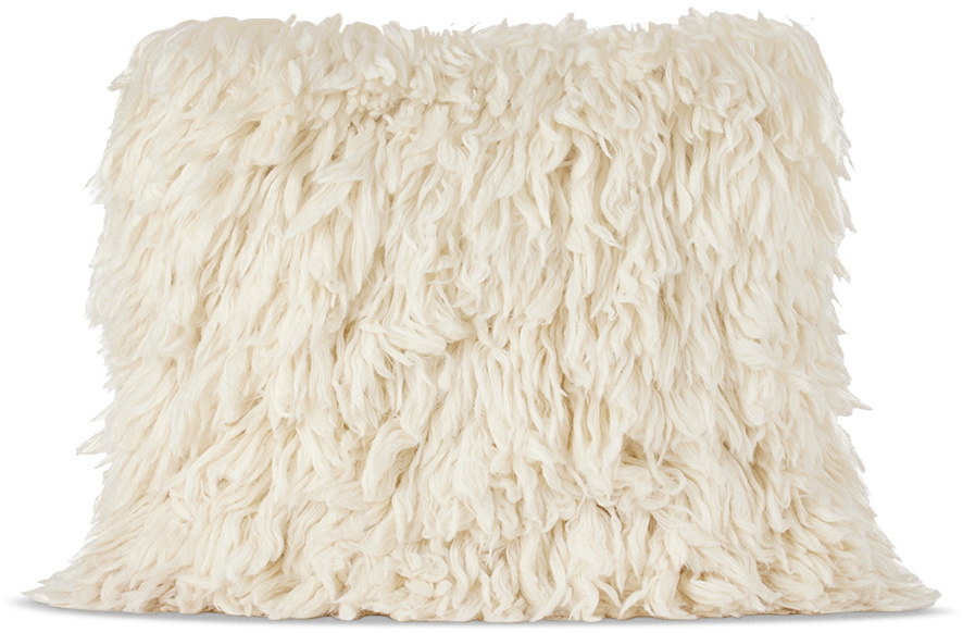 Mush Studios SSENSE Exclusive Off-White Shag Cushion