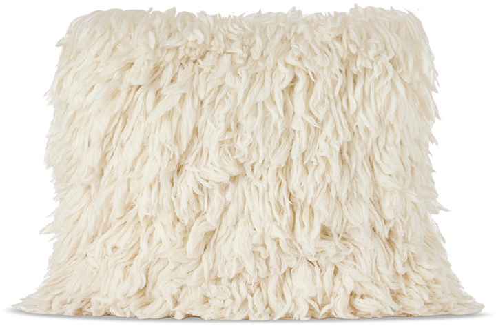 Photo: Mush Studios SSENSE Exclusive Off-White Shag Cushion