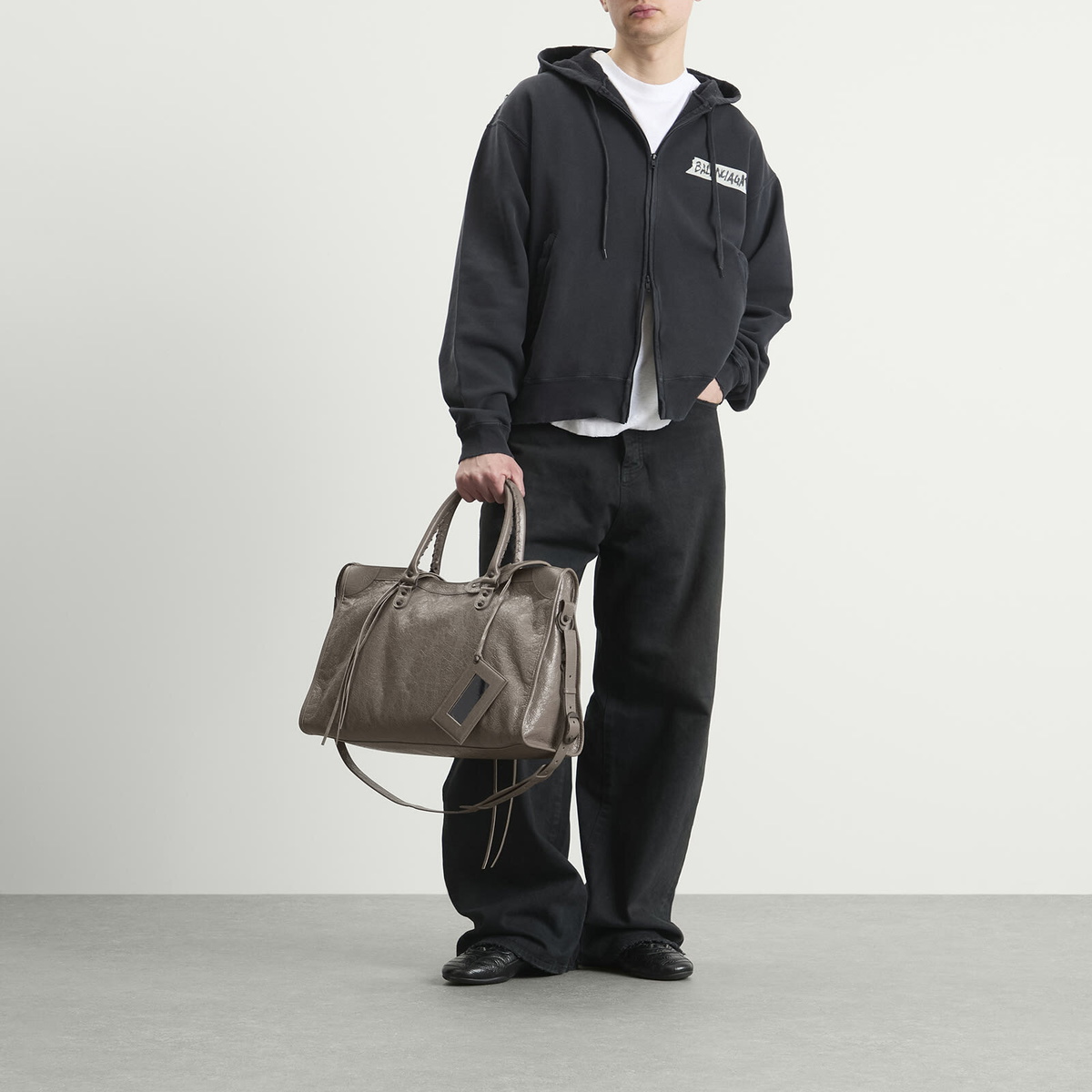 Balenciaga Men's Le City Large Bag in Dark Noix 