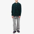 Acne Studios Men's Osandimper Velvet Shirt Jacket in Dark Green